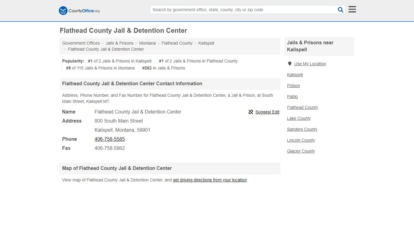 Flathead County Jail & Detention Center - Kalispell, MT ...